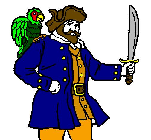 Pirate with parrot