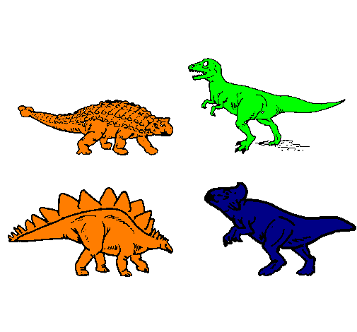 Coloring page Land dinosaurs painted bydino