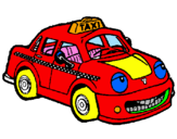 Coloring page Taxi Herbie painted bypapanno