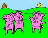 Coloring page Three little pigs 5 painted by gty98t7ry