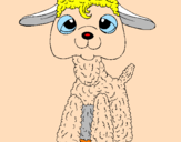 Coloring page Lamb II painted bynora