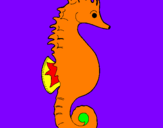 Coloring page Sea horse painted byVIRGINIA