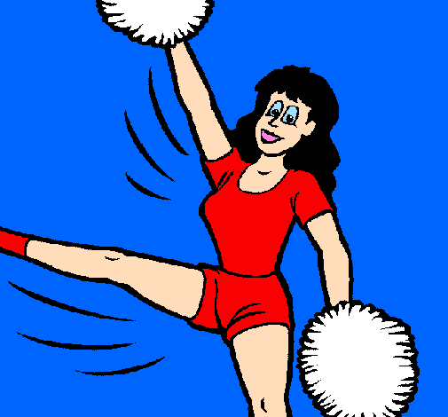 Coloring page Cheerleader painted byamanda