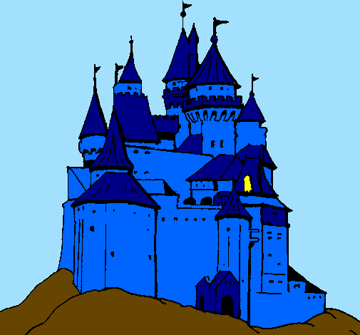 Coloring page Medieval castle painted byLuna Azul