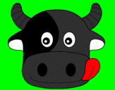 Coloring page Cow painted byjoceli