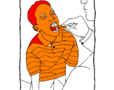 Coloring page Throat examination painted byANA SOPHIIA