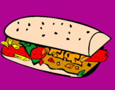 Coloring page Sandwich painted bySAbila (INA)