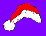 Coloring page santa hat painted byBruce 
