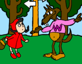 Coloring page Little red riding hood 5 painted byalexniñaa