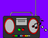Coloring page Radio cassette 2 painted byBruce 