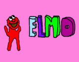 Coloring page Elmo painted byasilo