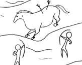Coloring page Cave painting painted byme