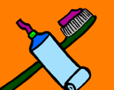 Coloring page Toothbrush painted byjkol