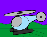 Coloring page Little helicopter painted byBruce 