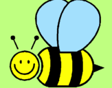 Coloring page Bee painted byasilo