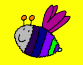 Coloring page Bee 4 painted bypop