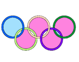 Coloring page Olympic rings painted byluisa