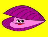 Coloring page Clam painted bycoco