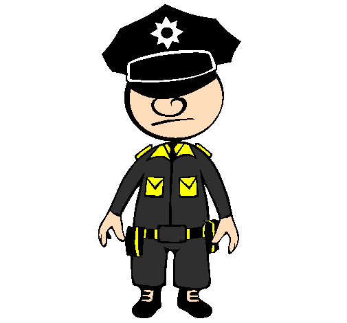 Coloring page Cop painted byNathan