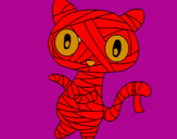 Coloring page Doodle the cat mummy painted bymariana