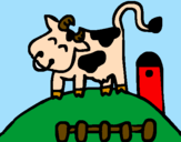 Coloring page Happy cow painted byCockie monster