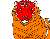 Coloring page Tiger painted byisaquejv