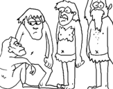 Coloring page Evolution of man painted bywhoot