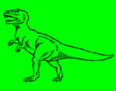 Coloring page Tyrannosaurus Rex painted byryck