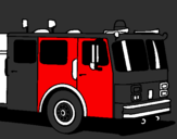 Coloring page Fire engine painted byryan