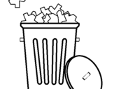 Coloring page Wastebasket painted bycv