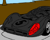 Coloring page Car number 5 painted bytest