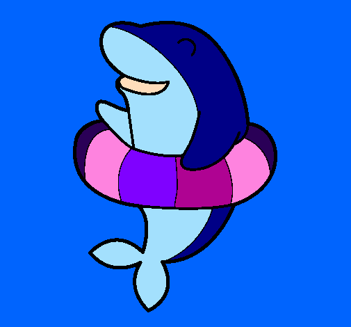Coloring page Dolphin painted byemi