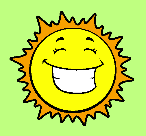 Coloring page Happy sun painted byemi