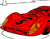 Coloring page Car number 5 painted byspeed racer