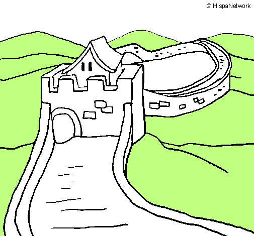 great wall of china coloring page