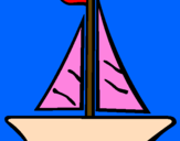 Coloring page Sailing boat painted bytitanic