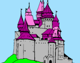 Coloring page Medieval castle painted bySummer