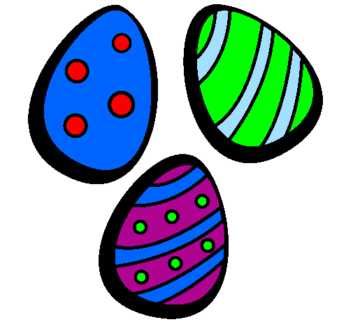 Coloring page Easter eggs IV painted bychloe 2