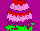 Coloring page Easter egg 2 painted bycamila