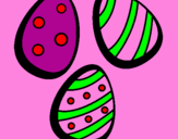 Coloring page Easter eggs IV painted bycamila
