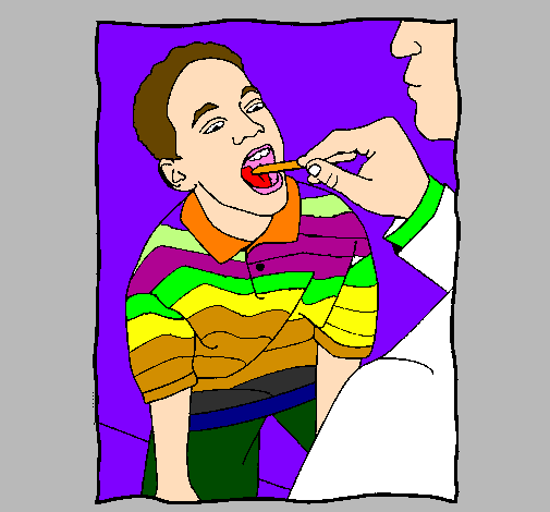 Coloring page Throat examination painted byleticr2