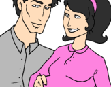 Coloring page Father and mother painted byJade England 1