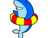 Coloring page Dolphin painted byDusha