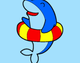 Coloring page Dolphin painted by~ Lejla  ~