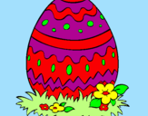 Coloring page Easter egg 2 painted byyago