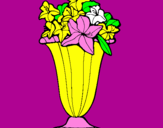 Coloring page Vase of flowers painted bykarlee