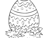 Coloring page Easter egg 2 painted byyago