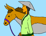 Coloring page Chinese peasant painted byNOA