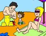 Coloring page Family vacation painted bysharon