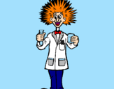 Coloring page Mad scientist painted byJorge21